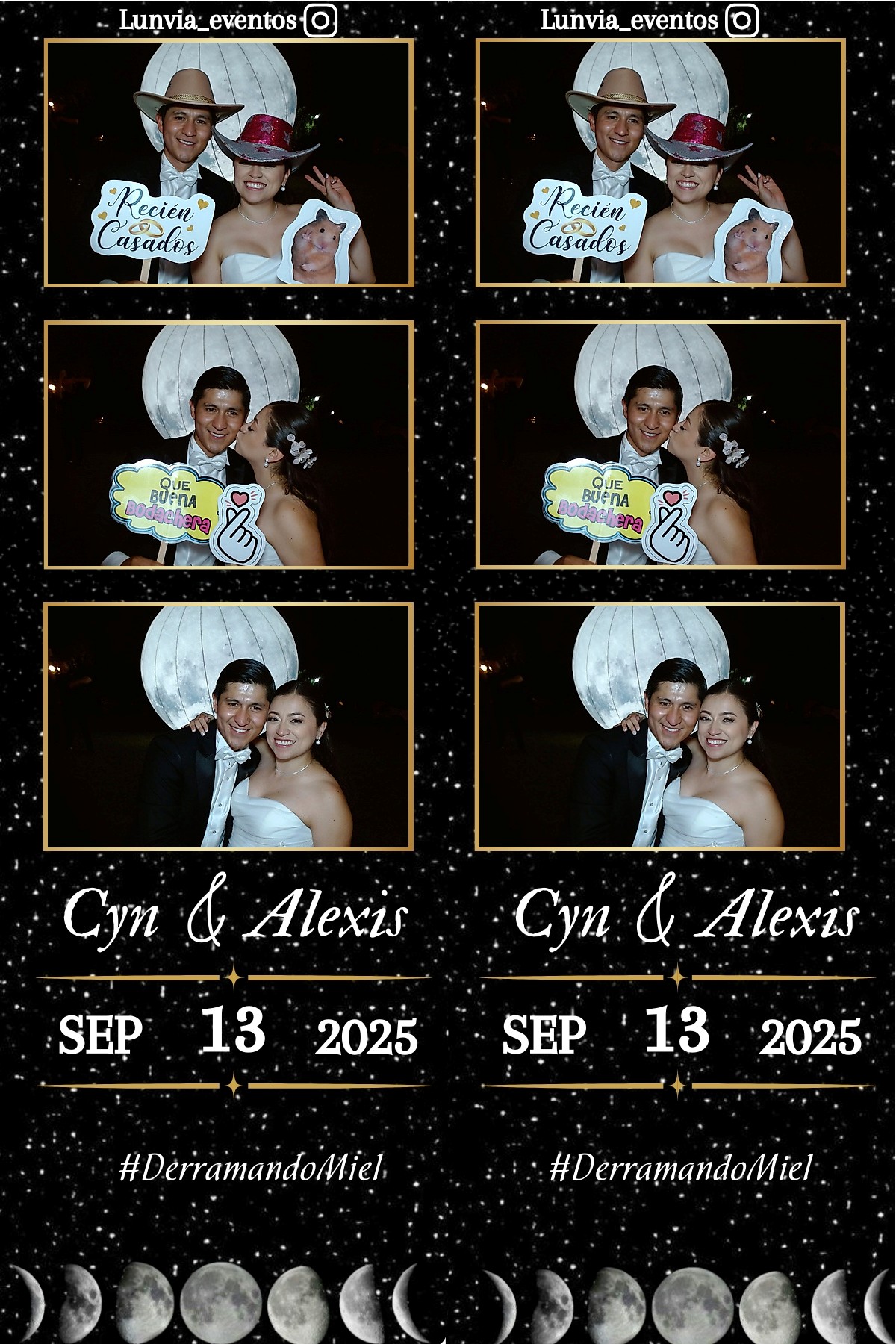 Muestra de fotografías de invitados en Photo Booth