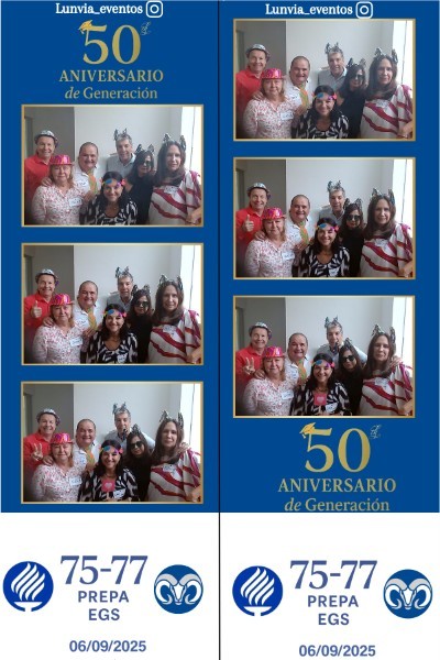 Diseño de tiras fotográficas para un aniversario
